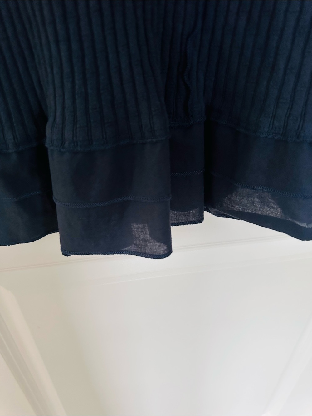 Soft Surroundings “Barbara” Navy Blue V-Neck Ribbed Tunic Top - XL - Picture 4 of 7